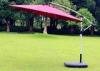Dark Red Outdoor Sun Umbrella Garden Parasols with Aluminum Pole