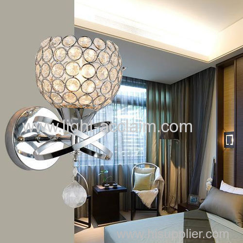 Creative spheres LED crystal bedside wall lamps for sale