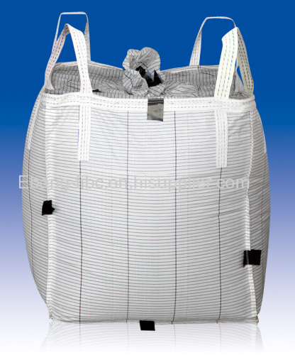 PP fibc big bag jumbo bag bulk bag with full belt in the bottom and fill spout