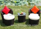 PE Rattan Patio Table And Chairs Outdoor Conservatory Furniture with Foot Pedal