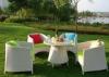 4 Seater White Rattan Table And Chairs SetIndoor Pub Furniture