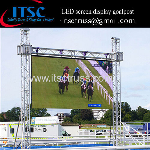 Outdoor truss system LED screen display goalpost