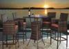 4 Seater Outdoor Rattan Furniture Coffee And Black Rattan Bar Set