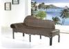 Piano Shape Rattan Chaise Lounge / Multi Position Sun Lounger