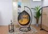 Black Rattan Swing Chair Hanging Chair / Rattan Egg Swing Chair