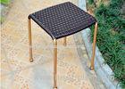 Contemporary Rattan Stools Furniture , Square Wicker Patio Furniture