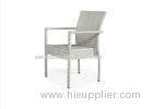 Customized White Indoor Outdoor Rattan Dining Chairs Multiple Use