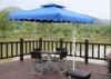 Blue Outdoor Sun Umbrella Rectangular Garden Parasol With 360 Degree Rotate