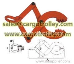 Pallet puller clamp for pallet moving works