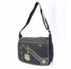 black canvas messenger bag