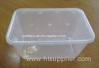 Injection Rectangular Disposable Plastic Food Containers , PP Food Trays