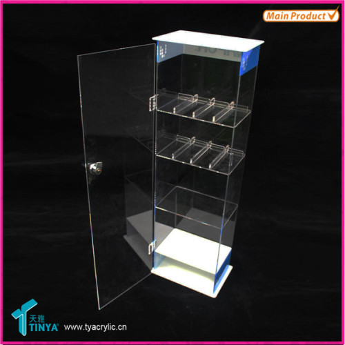 High Quality lockabe E cig Display Box 4 Tire e liquid Display Shelf