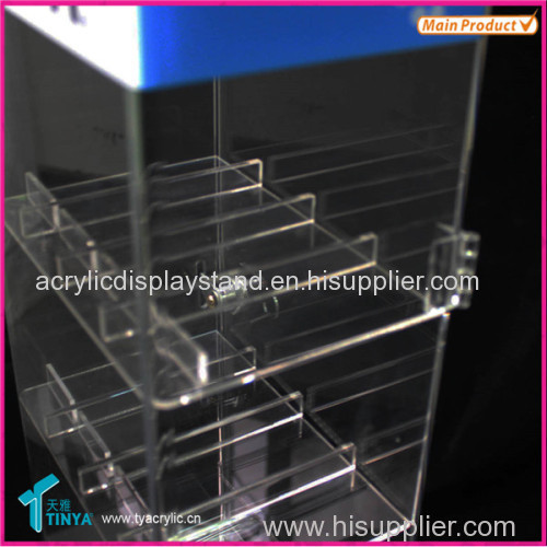High Quality Lucite E liquid Counter Display Plastic E cigarette Case Holder Acrylic Vapor E cigarette Display Stand 