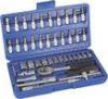 Carbon Steel 45PCS 1/4'' Drive Metric Socket Tools Set , Chrome Vanadium Socket Set