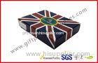 UK Flag Top and Base Handmade Wallet Apparel Gift Boxes , Customized 1200g Rigid Board Packaging Box
