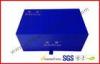 Solid Luxury Paper Gift Box , Blue Velvety Packaging