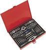 Alloy Steel Hss Hand Metric Tap and Die Sets 40pcs with Red Plastic Case Packing