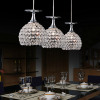 Wrought Iron creative glass LED crystal hanging pendant lights for sale