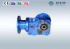 Right Angle Bevel Gear Reducer Ral5010 Blue For Building Machinery / Comperssor