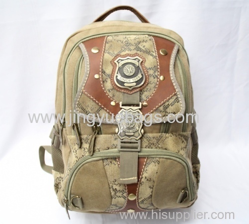 Latest design leisure canvas backpack