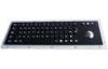 IP65 dynamic vandal proof black metal keyboard with trackball