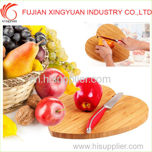 100% Nature Bamboo Cutting Board with Heart Shape