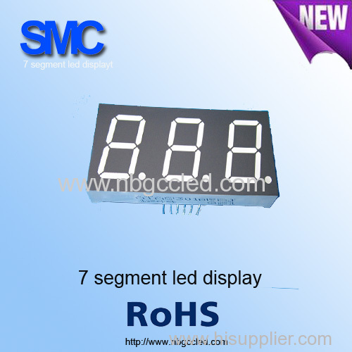 Three digit 7 segment led display 0.39inch of 3 digits