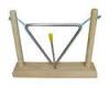 Iron Frame Triangle Toy Musical Instrument With Wood Stand Hand Percussion Wooden Toy