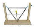 Iron Frame Triangle Toy Musical Instrument With Wood Stand Hand Percussion Wooden Toy