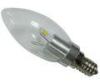 PC Cover 360B22 Led Candle Bulb 3W For Supermarket With Frosted Glass Shell