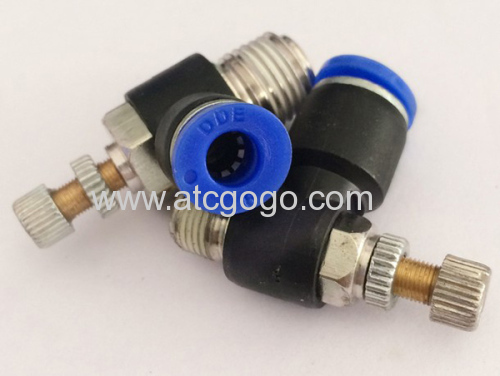 fast connector 8mm 1/8 pneumatic mini air throttle valve fitting 6mm 1/4 for cylinder flow control