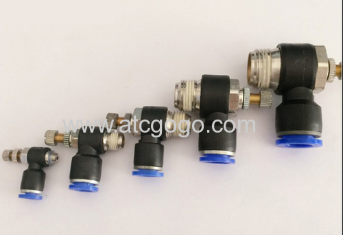 fast connector 8mm 1/8 pneumatic mini air throttle valve fitting 6mm 1/4 for cylinder flow control