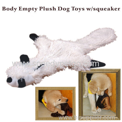 Cute Dog body empty plush toy with squeaker