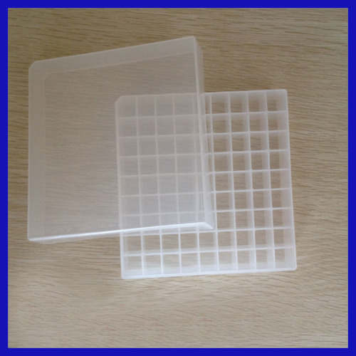 plastic cryogenic storage box with dividers