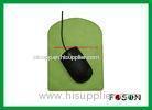 Green Ergonomic Fake Gel PU Leather Mouse Pad With Wrist Rest CE