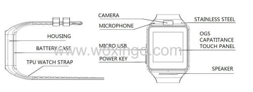 MTK6260 built in bluetooth smart watch