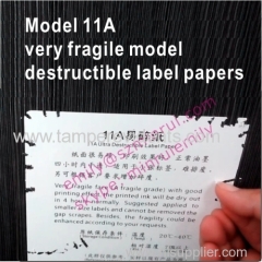 Custom 11A Very Fragile Grade Ultra Destructible Vinyl Materials from China Factory