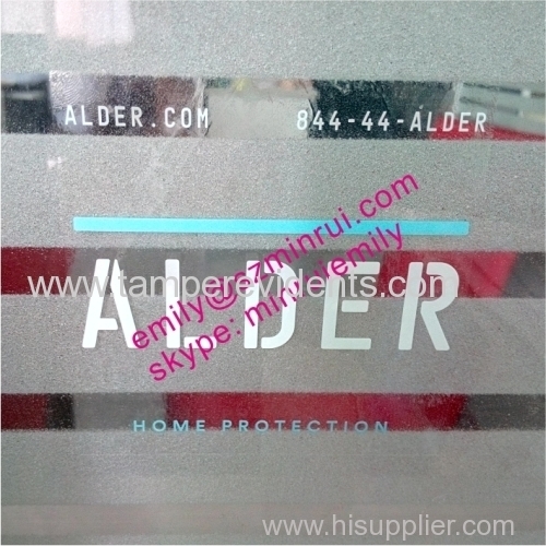 Good printing quality of self adhesive transparent clear vinyl stickers for windows or glasses with white and any color