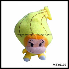 18cm Stock Popular Plush Banana Fruits Design Monkey Animals Toys