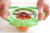popular high quality stainless steel plastic colorful handle apple shape vegetable cutter