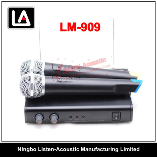 UHF Dual Channel Stereo Wireless Microphone LM 909