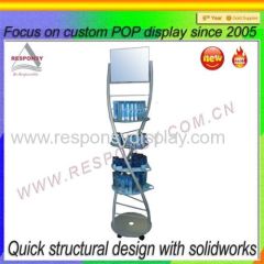 New design commercial place use Cosmetic display stand Revolving stand