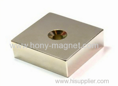 NdFeB Permanent Strong Block Shape Magnets with a hole