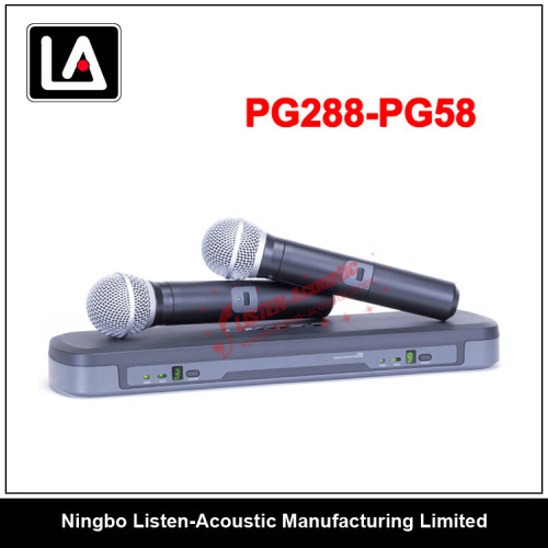 Dual Channel UHF Handheld Wireless Microphone PG288/PG58