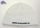 100% Acrylic Knit Beanie With Check Jacquard Dot Pattern With Emb On Front