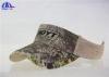 Camo / Khaki 100% Cotton Sun Visor Hats , Sunvisor Baseball Cap Wholesale