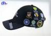 Personalized Black Cotton Custom Baseball Caps with Embroidery Logo for ICC Cricket Wolrd Cup