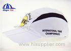 White Microfibre Unisex Sports Baseball Caps For Women / Man Outdoor Running