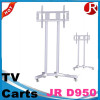 Height adjustable back to back double screen TV