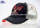 Fashion Black And Off White Mesh Trucker Caps with 55% Cotton 45% Polyester